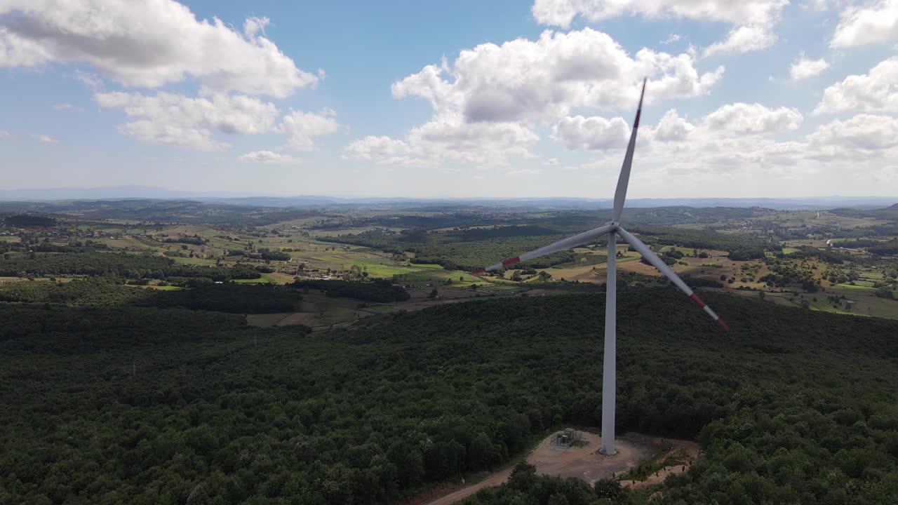 dron de energía de turbina eólica