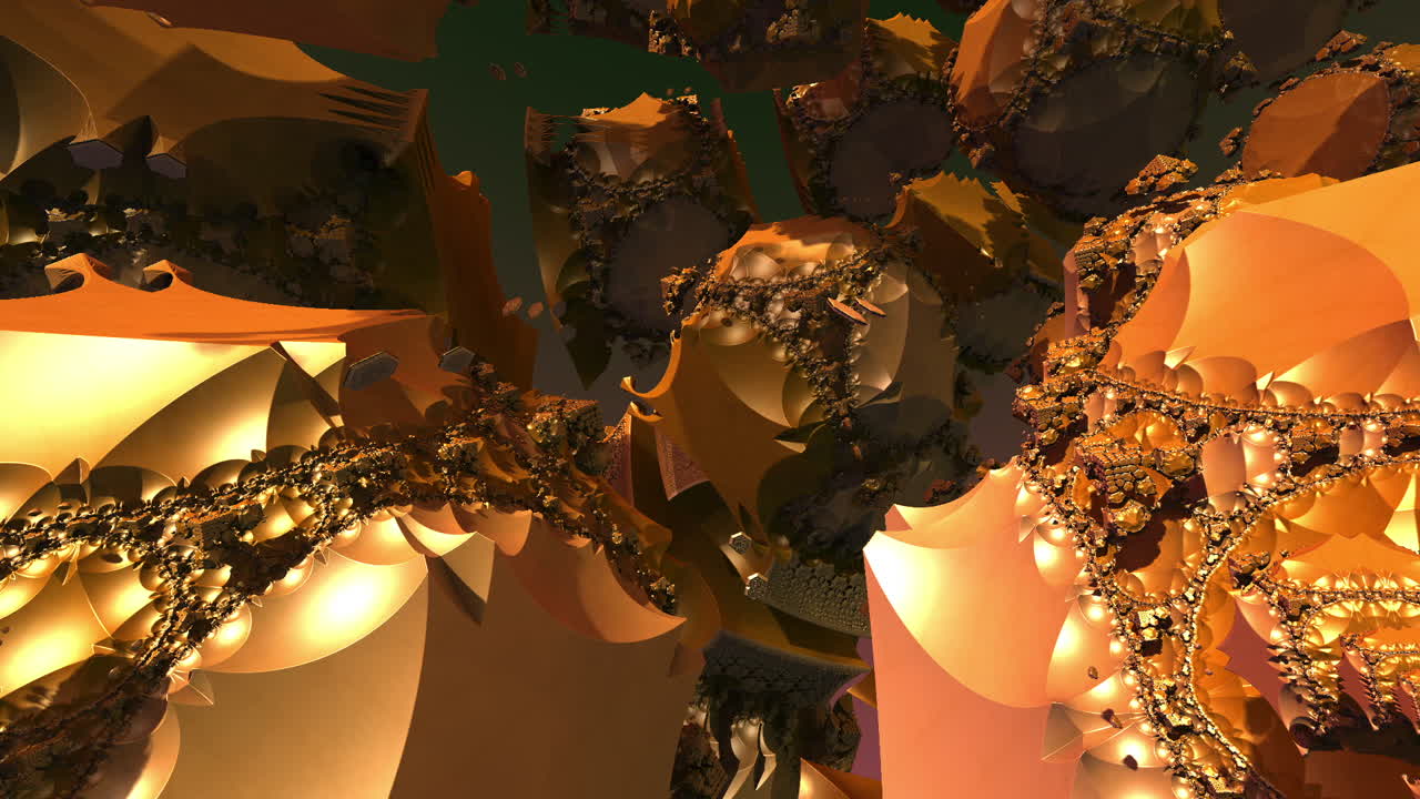 오렌지 3d 프랙탈 세계