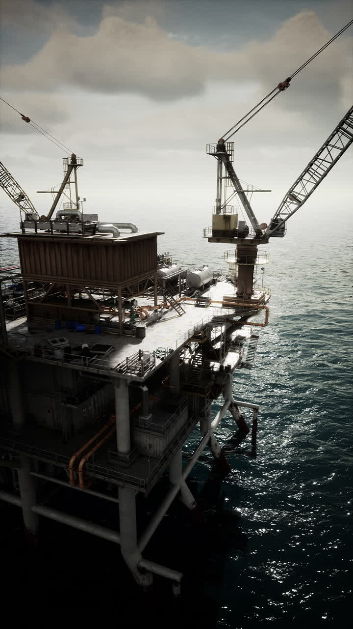 Olieplatform i havet