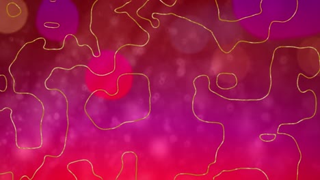 animation of shapes moving over purple background