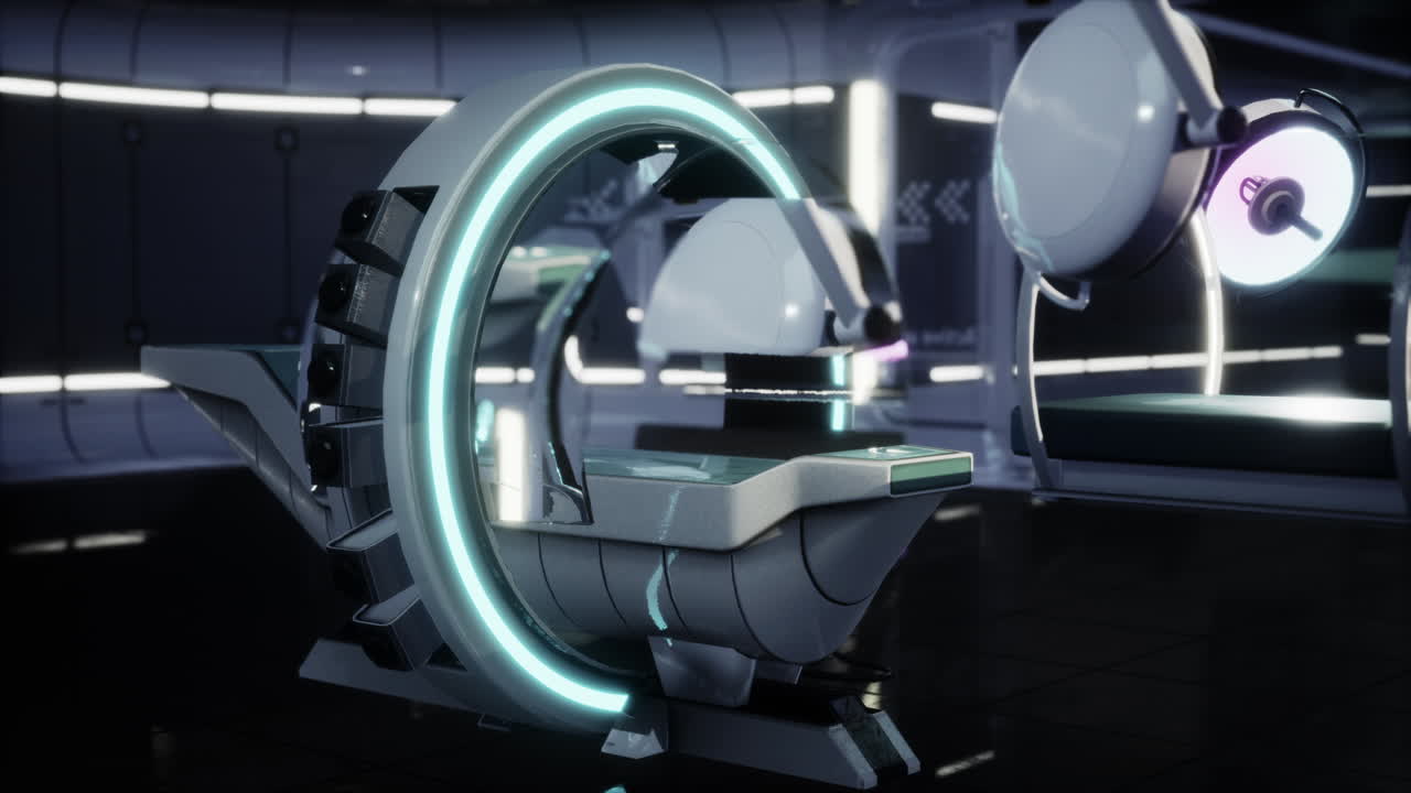 laboratorio de resonancia magnética de resonancia magnética futurista