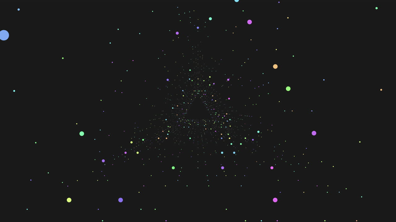 Colorful constellation dotted patterns on a black background