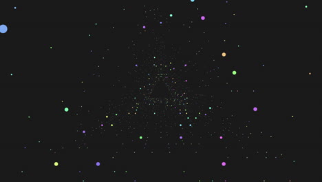 colorful constellation dotted patterns on a black background