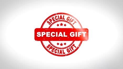 special gift signed stamping text wooden stamp animation.