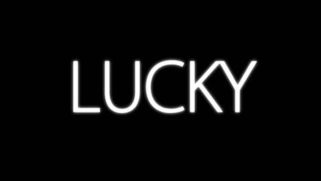 lucky text animation message motion graphics