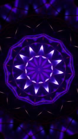 purple and white circular design with light in the middle. kaleidoscope vj loop vertical