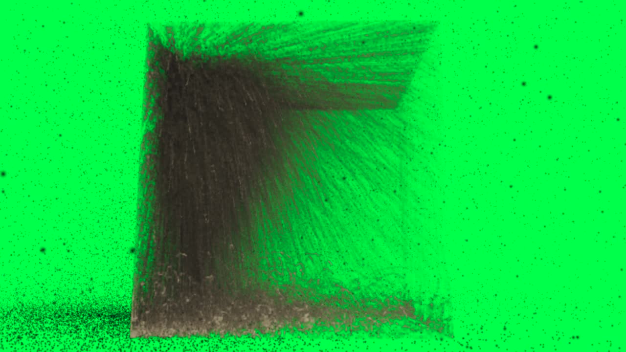 explosión abstracta en la pantalla verde