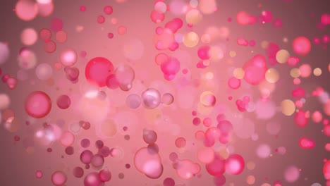 pink bubbles moving towards the center of the screen