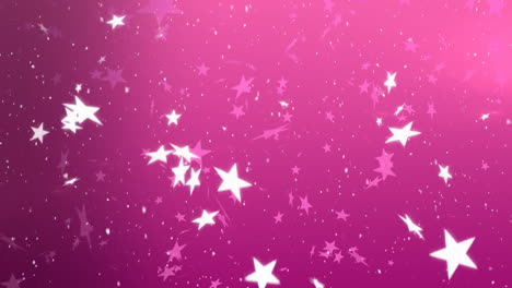 snow falling on pink background