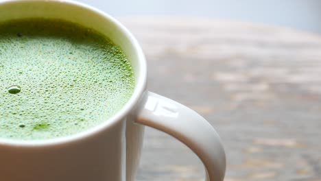 a cup of matcha green tea