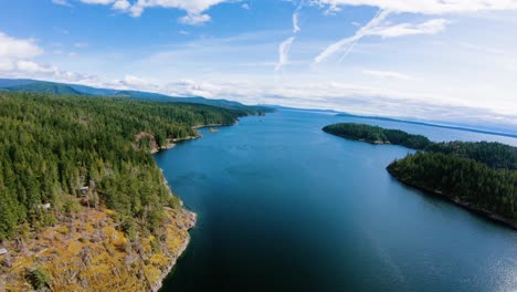 copeland islands marine provincial park lund bc canada sunshine coast aerial view