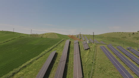 solar farm on rolling hills