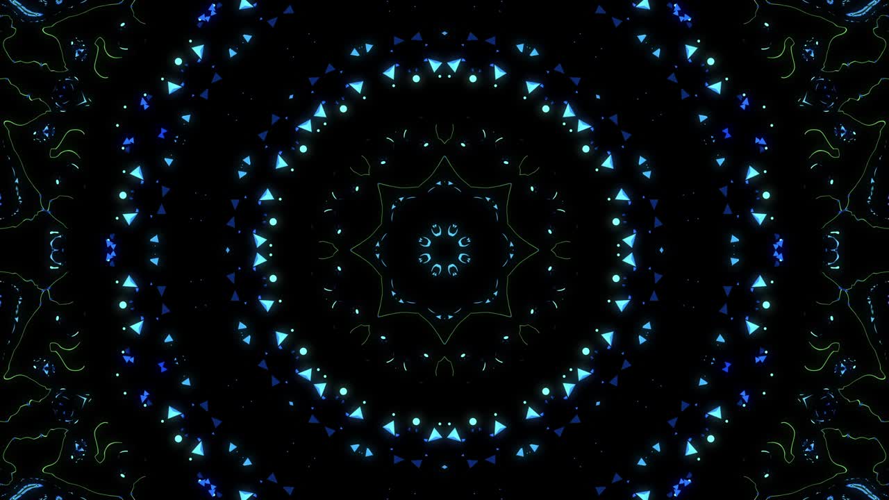 Psychedelic Pulsing Kaleidoscope Tribal Abstract Background