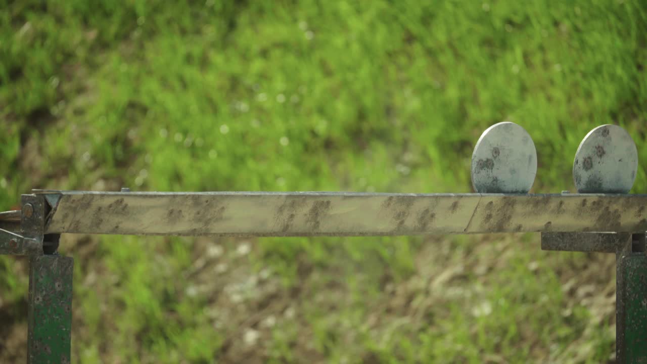 사격 거리에서 타을 는 동안