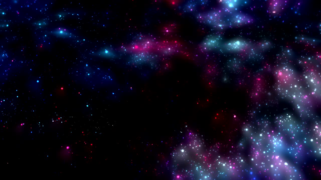 Bucle de fondo de partículas brillantes coloridas.
