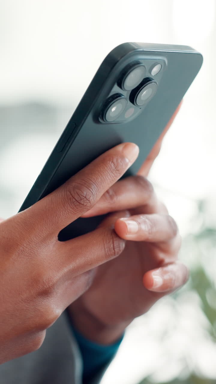 Person using a smartphone