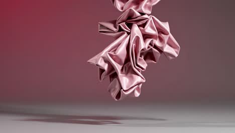 abstract pink fabric sculpture