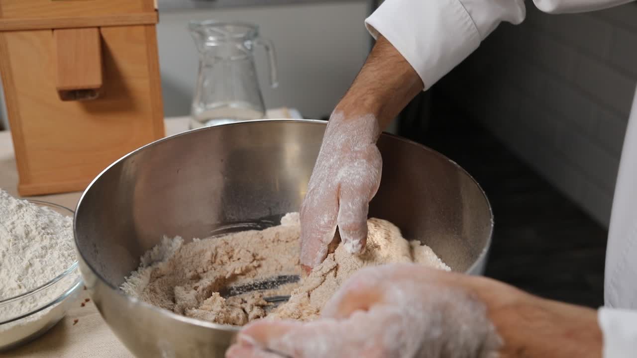 Mixing Dough for Homemade Bread