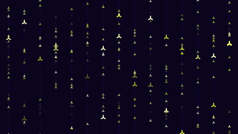 Bewegung-Lila-Dreiecke-Muster-Mit-Linien