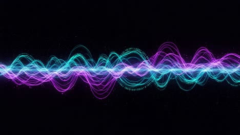 dynamic waves of light: a stunning visual representation of energy pulses and vibrations in vivid colors against a dark background