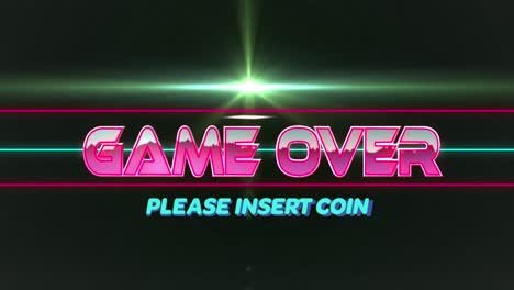 Animation-of-game-over-text-over-light-trails-on-black-background