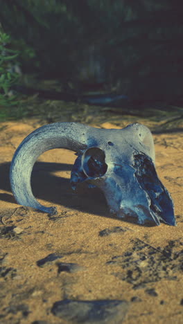 ram skull in the desert