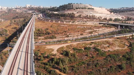 jerusalem train bridge and highway