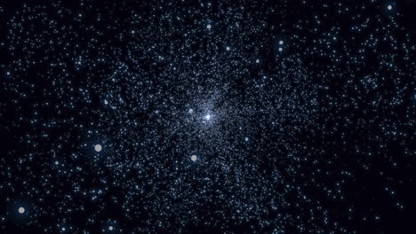estrellas y puntos coloridos en la oscuridad