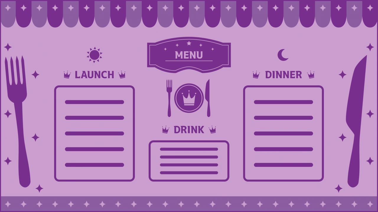 Lilla menudesign illustrationer