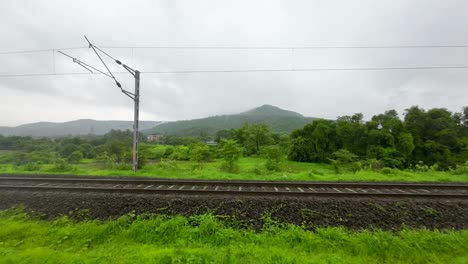 greenery hyper laps view from train window