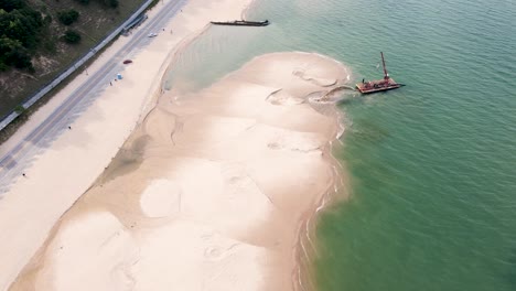 gimbal tilt over new beach patch in summer