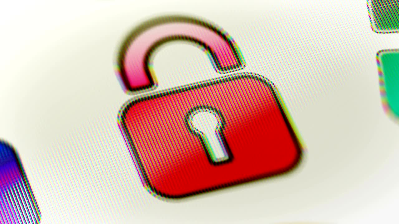 icono de bloqueo en la pantalla. bucle.