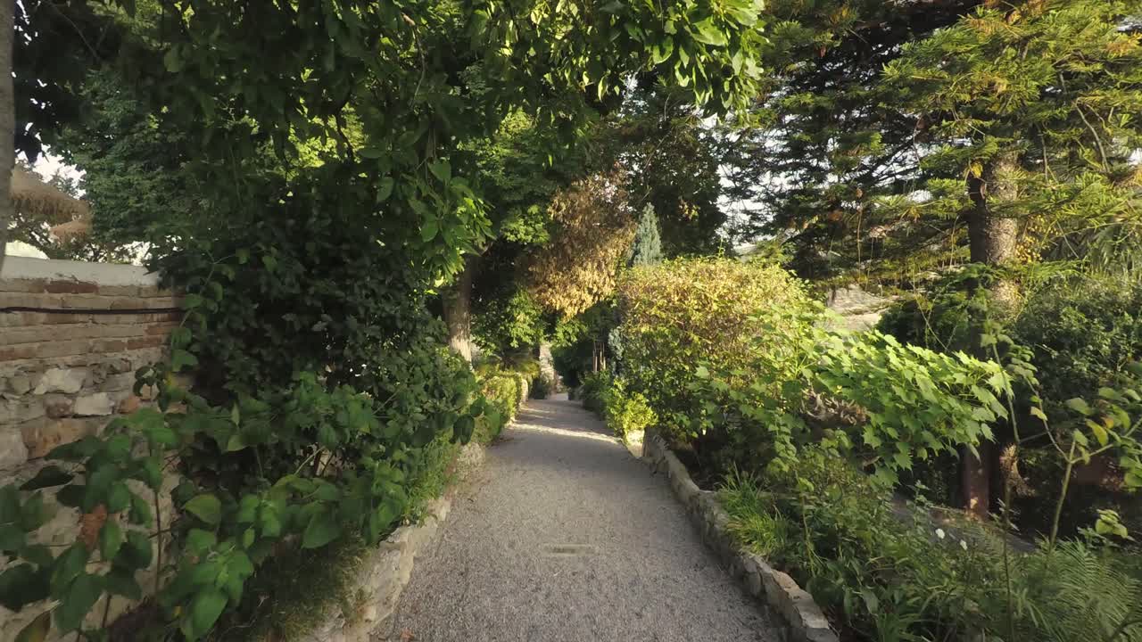 Pretty path goes through the traditional Spanish garden