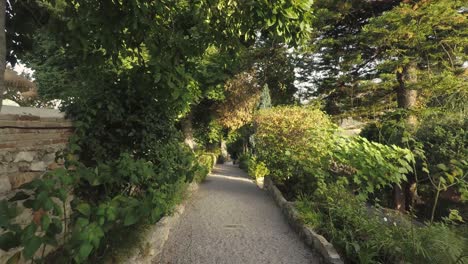 pretty path goes through the traditional spanish garden