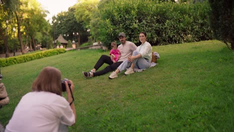 family portrait in the park