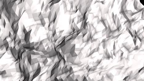 looped white low poly triangular background