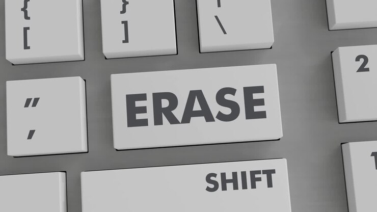 ERASE BUTTON PRESSING ON KEYBOARD