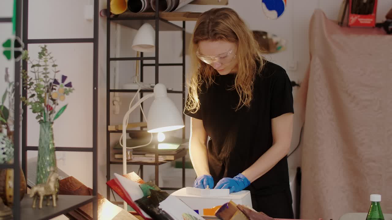 Crafting in the art studio