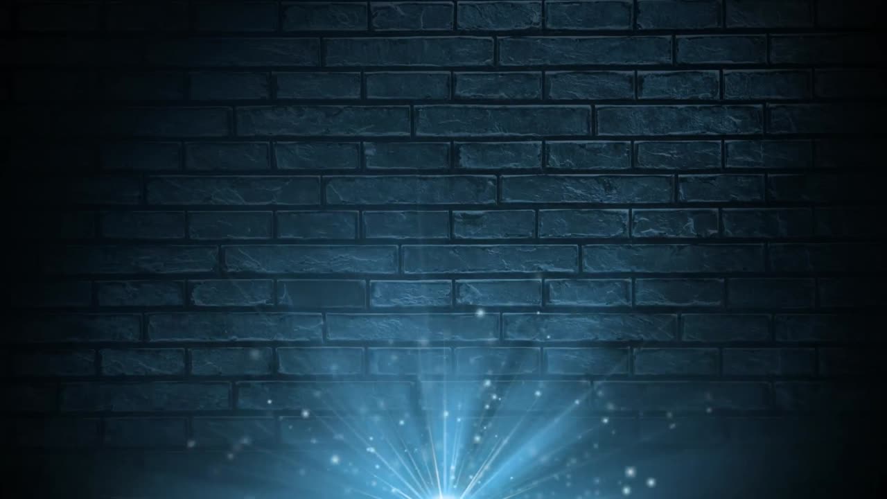animación de senderos de luz en fondo de ladrillo