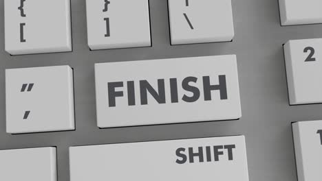 finish button pressing on keyboard