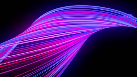 flujo de luz bg en 4k. fondo en bucle abstracto con rastros de luz, flujo de líneas de neón rojo azul en el espacio se mueven para formar formas espirales en bucle. fondo de diseño de movimiento moderno de moda. efecto de luz,