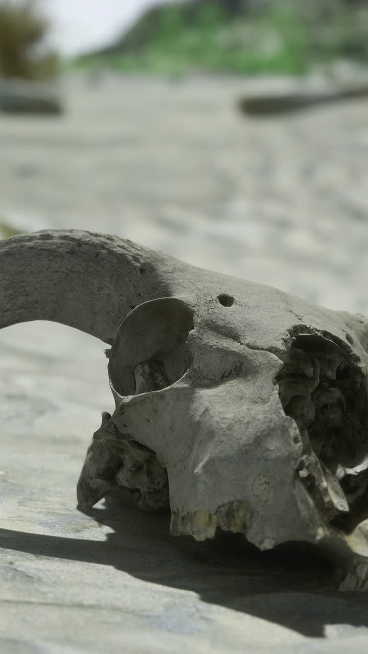 Exploration of ancient landscapes revealing a well preserved animal skull