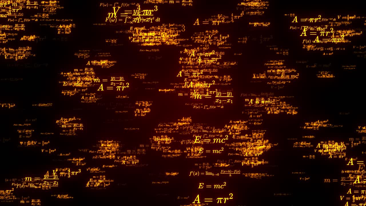 Fondo de Animación de Fórmulas Matemáticas Abstractas