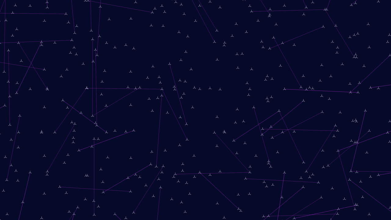 Futuristic triangles shapes connected lines in dark space