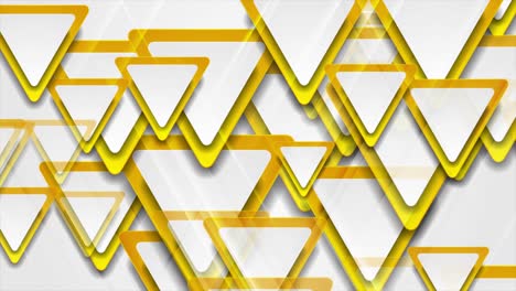 orange and grey glossy triangles abstract geometric motion background