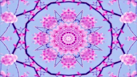 el fondo de movimiento del caleidoscopio rosa abstracto, el fondo en bucle.