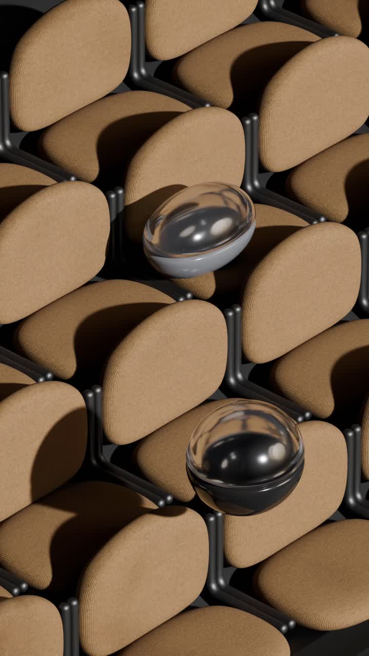 구체를 가진 추상적인 기하학적 패턴