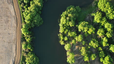 beautiful landscape along maule river in chile