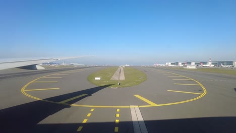 airport runway view from airplane