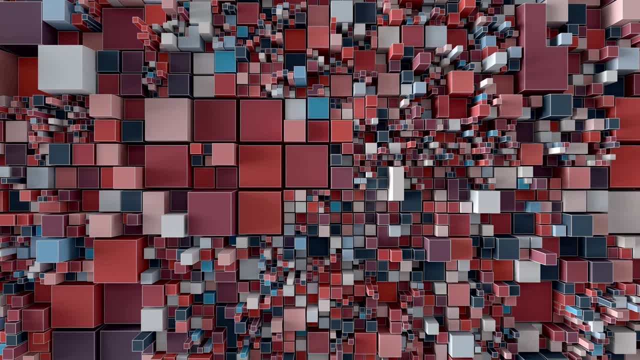 4k cubos abstractos en bucle en un hermoso movimiento.